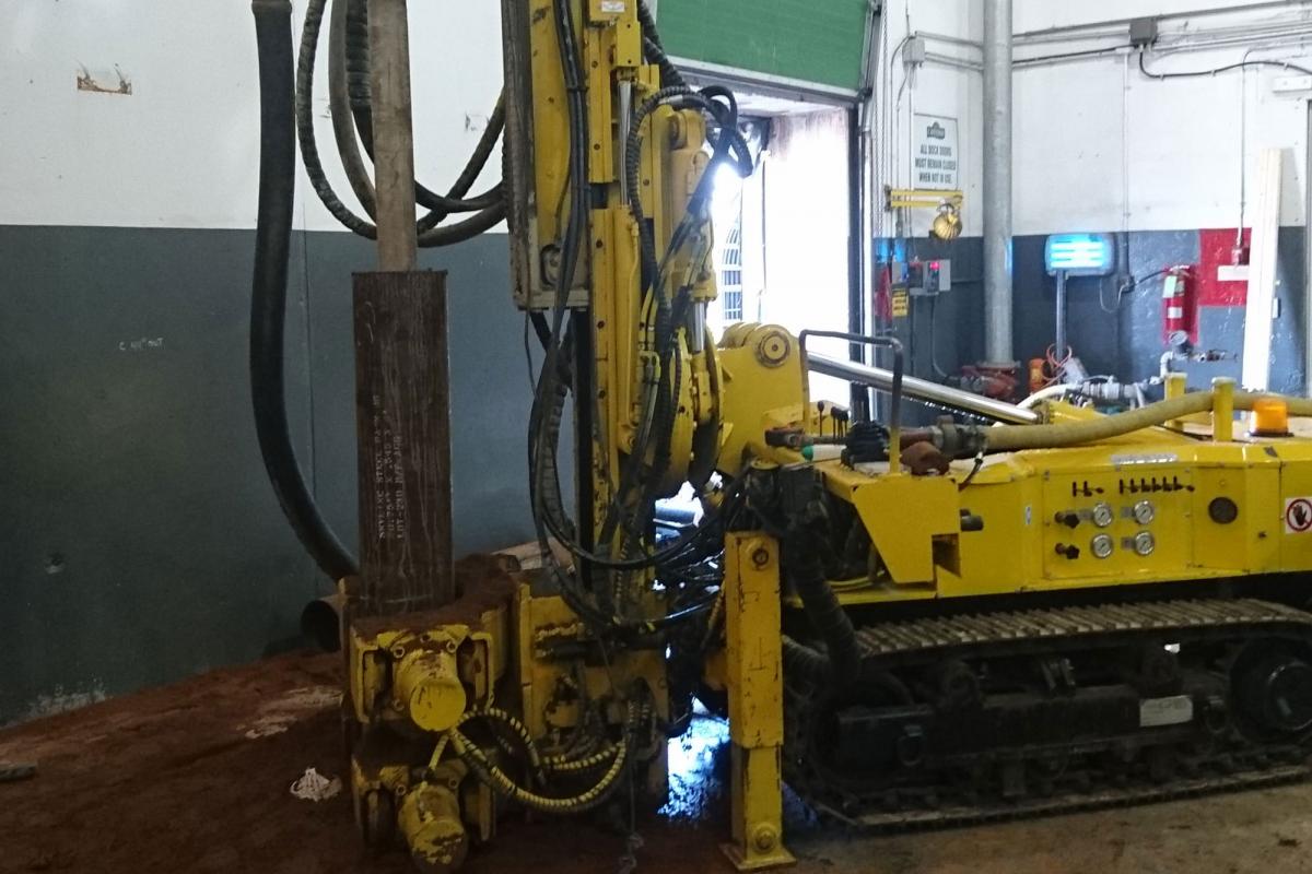 Drilling machinery in warehouse